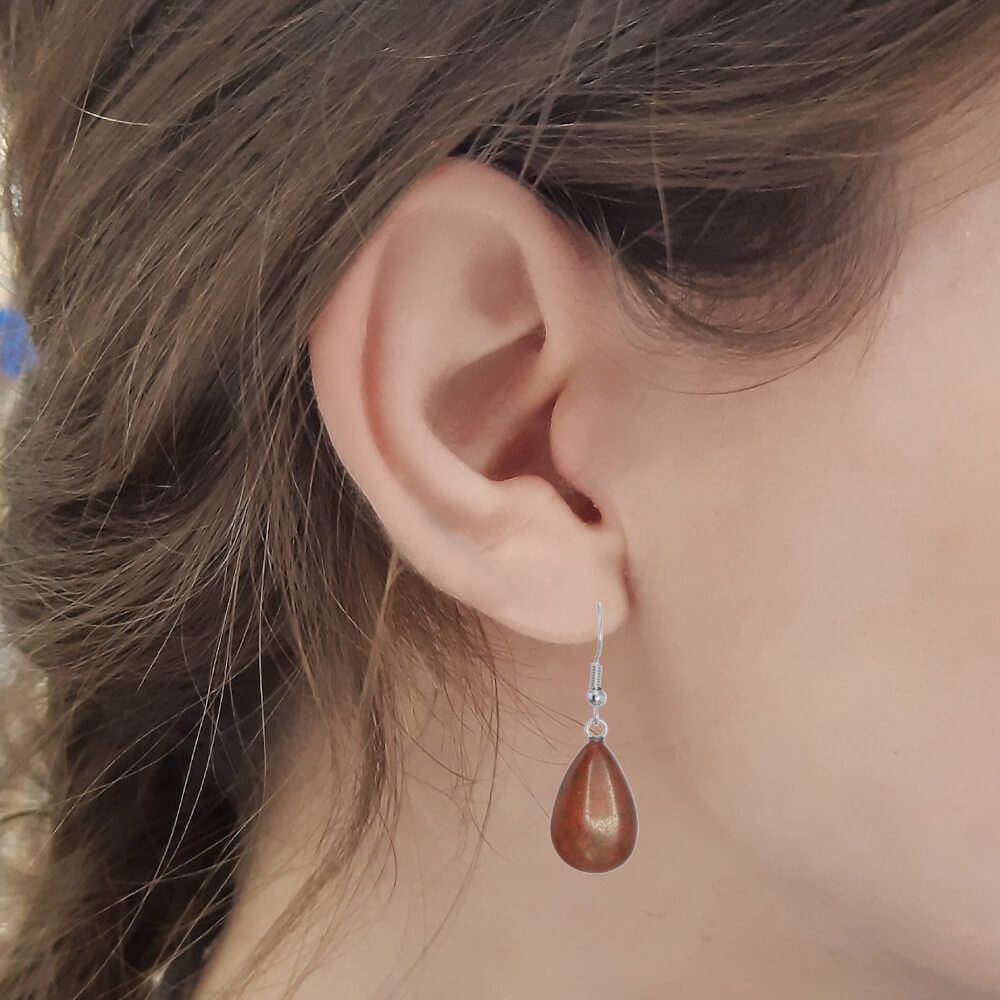 Small Drop Earrings Handmade UK, Short Drop Red Earrings UK CC78 – Making a  Statement Jewellery UK