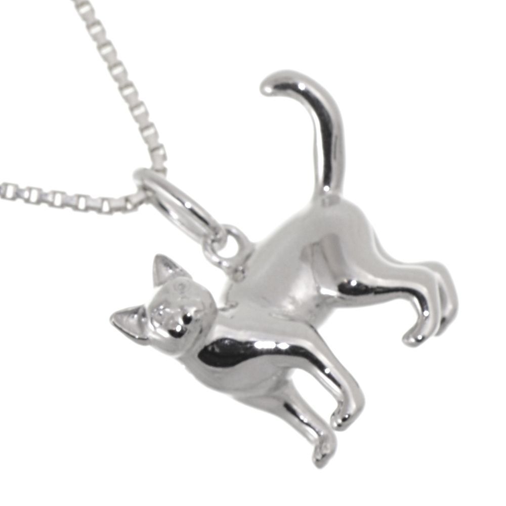 Buy Sterling Silver Cat Necklace, Cat Lover Gift for Her, Kitty Necklace,  Tiny Kitten Pendant Online in India - Etsy