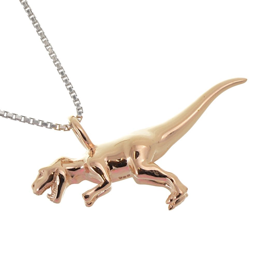 T-Rex Charm Necklace - Gold | Little Moose | Playful Acrylic Jewellery  Handmade with Love & Lasers in the UK