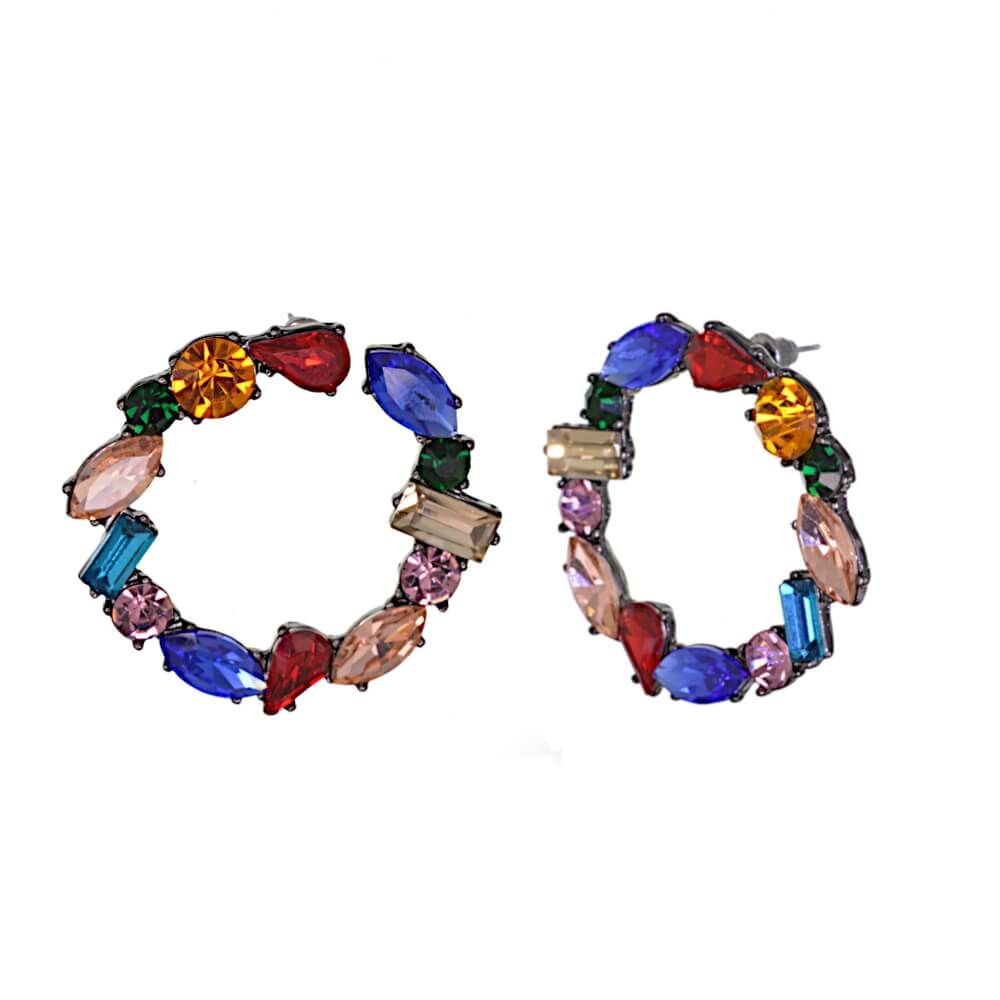 Studex Sensitive Rainbow Crystal Daisy Earrings