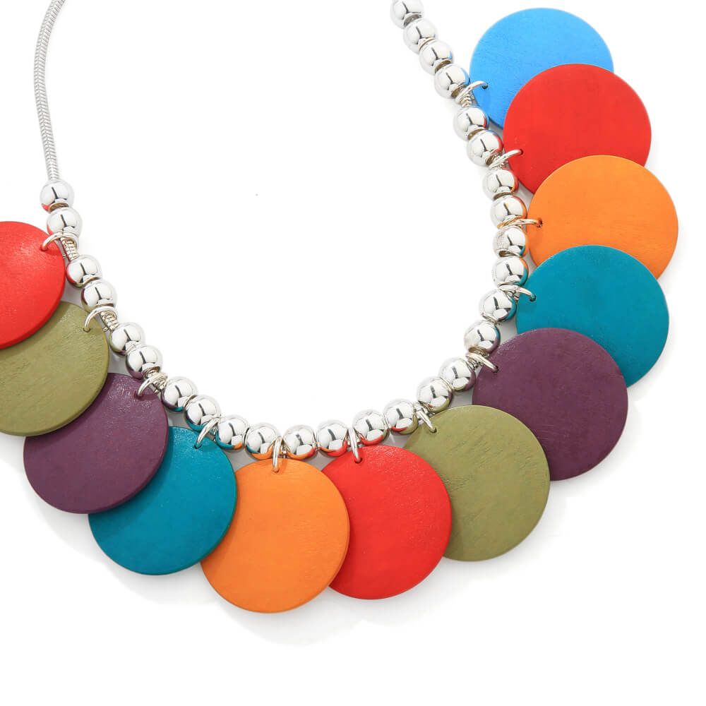Twisted Red Chunky Statement Necklace for Women – namana.london