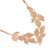 Fabulous Costume Jewellery : Rose Gold and Crystal Leaf Design Statement Necklace