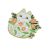 White Cat and Flowers Design Pin Brooch 