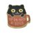 If It Fits I Sits' Cat In A Mug Design Pin Brooch