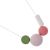 Quirky Costume Jewellery: Pink and green ball Circle Design Necklace