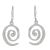 St Justin Handmade Jewellery: Hammered Pewter Spiral Earrings (40mm Drops) (SJ58)