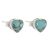 Simple Sterling Silver Jewellery: Small Turquoise Heart Stud Earrings 