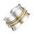 Sterling Silver Jewellery: Fluted Stering Silver and Brass Spinning Ring