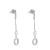 Gift Boxed Fashion Earrings: Delicate Swarovski drop silver earrings with a hoop and crystal detail (GR6) 