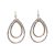 Gift Boxed Fashion Earrings: Hammered double teardrop earrings