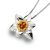  Sterling Silver and Gold Daffodil Pendant