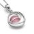 Charles Rennie Mackintosh: Sterling Silver Rose Pendant with Pink Mother of Pearl Detail