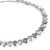 DAINTY LITTLE BLUE AND CLEAR GEMS NECKLACE IN SILVER FINISH  (YK13)