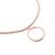 Long delicate interlinked disc design necklace in Rose Gold in a classic design