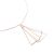 Long geometric triangle design necklace in Rose Gold