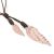  LONG NECKLACE WITH TWIN ANGEL WING CHARMS ROSE GOLD CHARMS