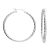 33mm Faceted Txeture Sterling Silver Hooped Earrings