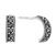 Sterling Silver Jewellery: Marcasite Studded Half Hoop Earrings
