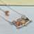 Sterling Silver and Mixed Amber Necklace with Owl Trio Design (N143)