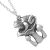 Sterling Silver Toad and Mushroom Pendant 25x16mm (26mm x 15mm) (N415)