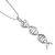 Sterling Silver DNA Double Helix Pendant (25mm x 5mm) (N151)