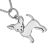 Dogs Collection! Cute Sterling Silver Chihuahua Pendant (18mm x 12mm) (N368)