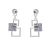 Gracee Fashion Silver/Grey Drop Earrings (3cm x 1.5cm) (M626)