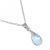 Sterling Silver Necklace with Aurore Borealis Austrian Crystal Teardrop Pendant (N30)A)