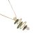 Beautiful Gold Tone Necklace with Abstract Abalone and Crystal Pendant (M546)