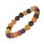 Frosted Agate Autumnal Mix Gemstone Beaded Stretch Style Bracelet (8mm Beads) (M661)i)