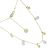 Beautiful Gold Tone Anklet with Stars and White Shell Oval Charms (23cm-29cm) (M321)B)