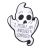 Anxious and Confused Ghost Design Enamel Pin Brooch (3cm x 2.2cm) (M319)
