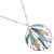 Contemporary Fashion Jewellery: Art Decoa Leaf Pendant with Green Hued Accents (GR176)