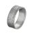 Unisex Sterling Silver 7mm Wide Ring with Oxidised Bark Pattern Design (SR023)