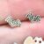 Quirky Sterling Silver Jewellery: Tiny Gothic Bat Earrings (9mm x 4mm) (E591)