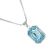 Delicate Silver Tone Box Chain Necklace With Faceted Opalescent Pink Crystal Pendant (M232)A)