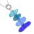 Elegant Necklace with Blue and Green Tone Stacked Sea Glass Pebbles Pendant (Natural Colours May Vary!) (M506