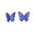 Lovely Fashion Jewellery: 1.5cm Matt Blue Butterfly Stud Earrings (GR115)