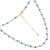 Short 36cm Beautiful White and Light Blue Murano Glass Beaded Evil Eye Necklace (M707)B)