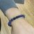 Beautiful Stretch Bracelet with Faceted Blue Sodalite Semi-Precious Beads (M23)E)