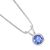 Sterling Silver Jewellery: Deep Sapphire Blue Pendant with Austrian Crystal (5mm Diameter) (N386)N)