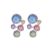 Abstract Stud Earrings with Colourful Concave Bubbles Design (11mm x 9mm) (M753)