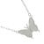 Contemporary Silver Tone Butterfly Pendant with Mohter Of Pearl Inlay