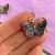 Beautiful Oxidised Sterling Silver Butterfly Pendant (21mm x 24mm) (N399)