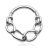 Titanium Chainlink Design Hinged Ring 
