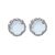 Beautiful Fashion Jewellery: 6mm Round Clear Crystal and Silver Earrings (Sterling Silver Posts) (M113)A)