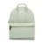 Lefrik Vegan Recycled Bags: 'Gold Classic' Backpack in Sage Green with Zipped Front Pocket (BG2)B)