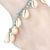 Beautiful Silver Tone Anklet with Cowrie Shells and Turquoise Beads (24cm-29cm) (M405)