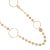 Boho Fashion Jewellery: 96cm Long Necklace with Worn Gold Metallic Elements and Cream Tone Beads with Craquelure Design (EV5)B)
