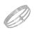 Sterling Silver Triple Band Ring with Cross Design (SR165)